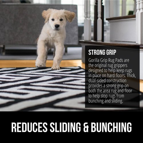 Gorilla Grip Rug Pad Gripper - Slip-Resistant Cushion for Area Rugs | 2x3 FT Size, US Designed