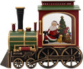 Kurt Adler 7.625" Battery Operated LED Lighted Santa Train with Spinning Glitter Water