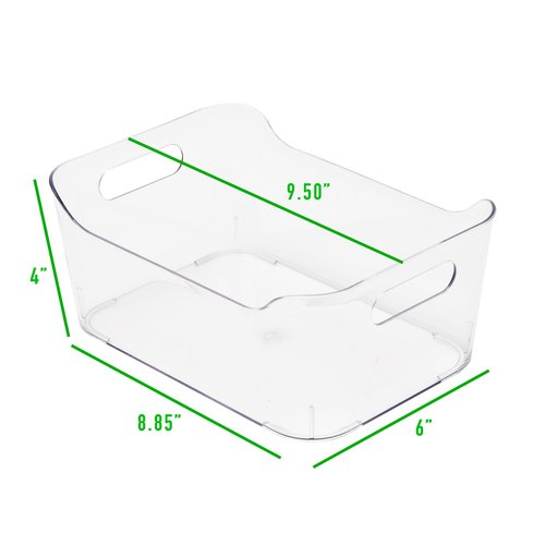 Mind Reader Desk Supplies Office Supplies Organizer, 8 Pack, 8.85" x 6" x 4", Clear