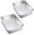 E-far Lasagna Pan Set - Deep Stainless Steel Baking Pans, 12.75 x 10 x 3.2 Inches, Non-Toxic & Dishwasher Safe