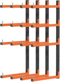 Lumber Storage Rack - Heavy Duty Metal 8-Level Wall Mount | 32-Inch Garage Organizer