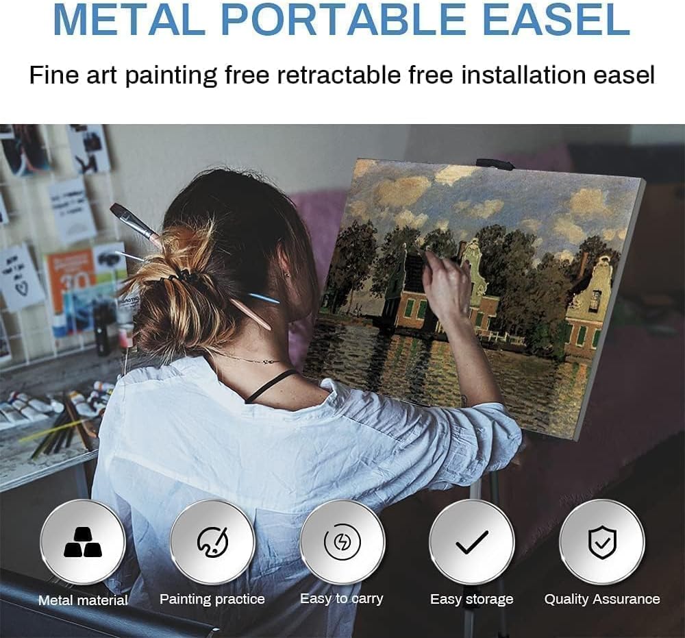RRFTOK Art Easel Stand - Adjustable 17 to 66 Inch Aluminum Tripod for Painting & Display | Portable with Carry Bag