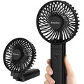 EasyAcc Personal Fans Portable Rechargeable, Washable Guard + Powerful + 180°Foldable + Professional ODM Fan + Durable, 4 Speeds Portable Cooling Fan for Travel Outdoor Office