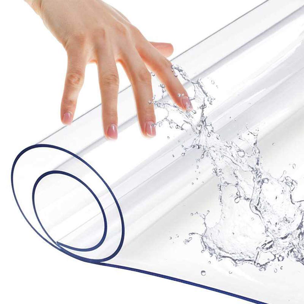 16x26 Inch Transparent Protector Mat for Table Waterproof Table Mats Clear Plastic Table Protector Crystal PVC Table Cloth Vanity Mat Dresser Mat Table Pad Protector 1.5mm Thick Clear Mat for Desk