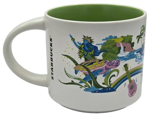 Starbucks Hawaii Discovery Series Ceramic Coffee Mug, 14 oz, Tall