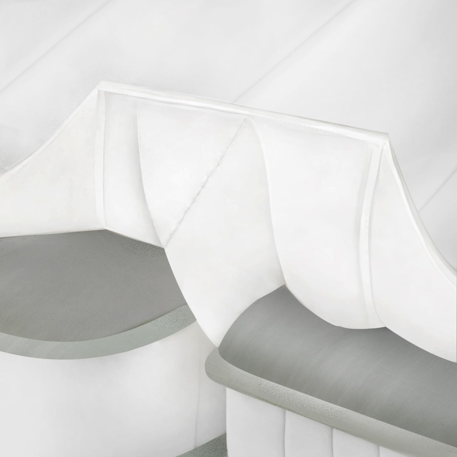 Nqdrax 3-in-1 Bed Bridge Twin to King with Fitted Sheet|Split King Gap Filler for Adjustable Bed| 78"x 75"|White (Patent Licensing)