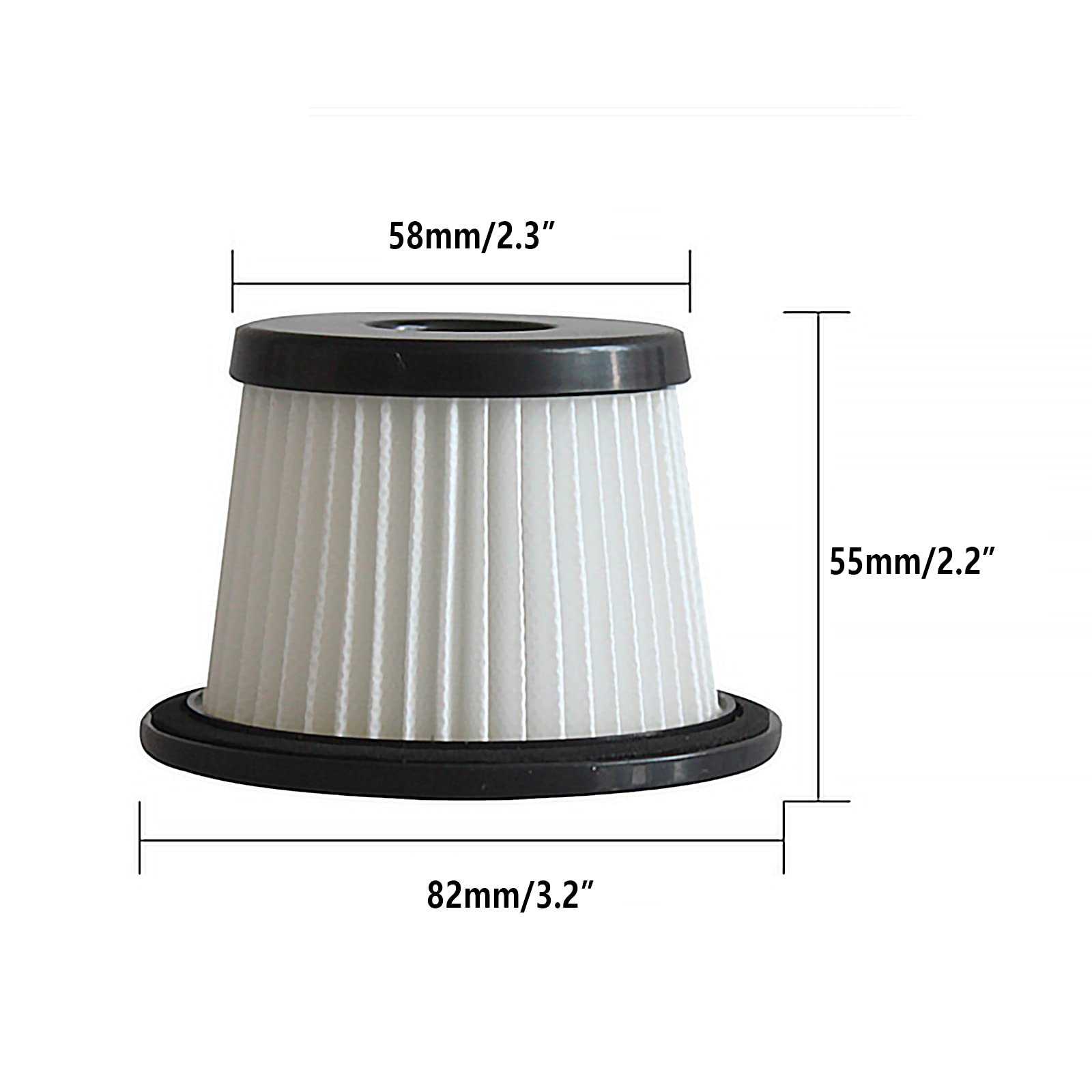 VideoPUP 6pcs Replacement HEPA Filter Washable Resuable Vacuum Dust Filters Compatible with MOOSOO K24 Cordless Vacuum