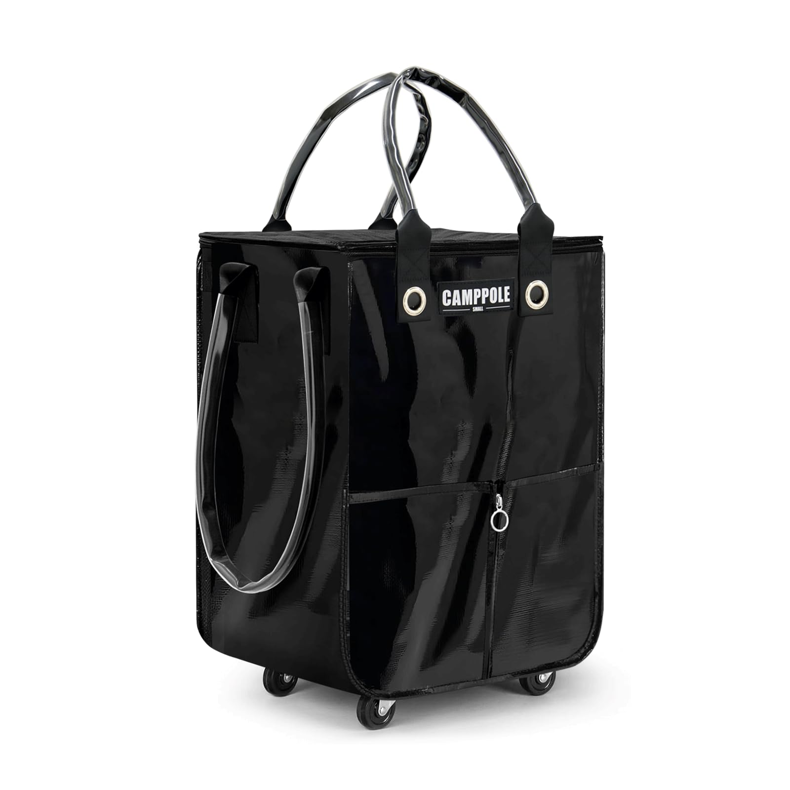 Reusable Grocery Bag On Wheels, Shopping Carts for Groceries, Lightweight Rolling Tote, Folding Grocery Cart Carries Up to 66 lb, Water-Proof Bag for Moving, Travel, Camping, Small