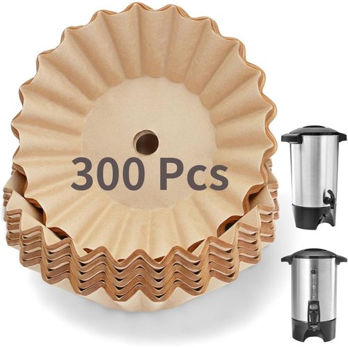 300pcs Coffee Filters Compatible with Hamilton Beach Coffee Urn, Unbleached Paper Filters for 45cup Hot Drink Dispenser