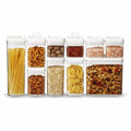 Felli Flip Tite Storage Container with 4 Inch Lid SQUARE & RECTANGLE, Air Tight Ring Seal Top Clear Acrylic Canister Jar, Spice Pasta Cereal Snack Pantry Organizer, Gift Set for Women (10pk, Variety)