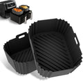Skiennix Non-Stick Silicone Air Fryer Liners - Perfect Fit for Ninja & COSORI 8-10 QT | 2-Pack