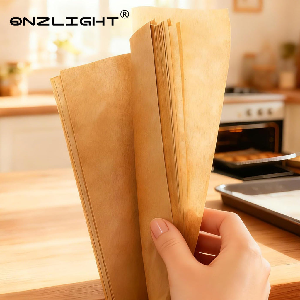 Unbleached Parchment Paper by [Brand Name] - 200 Pre-Cut Non-Stick Baking Sheets | Heat Resistant Up to 446°F (8 x 12 Inch)