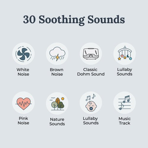Yogasleep Duet White Noise & Hushh 2 Portable Sound Machine Bundle, 30 Natural Sounds, Bluetooth-Wireless Speaker for Travel, Sleep Aid & Noise Cancelling for Adults & Baby