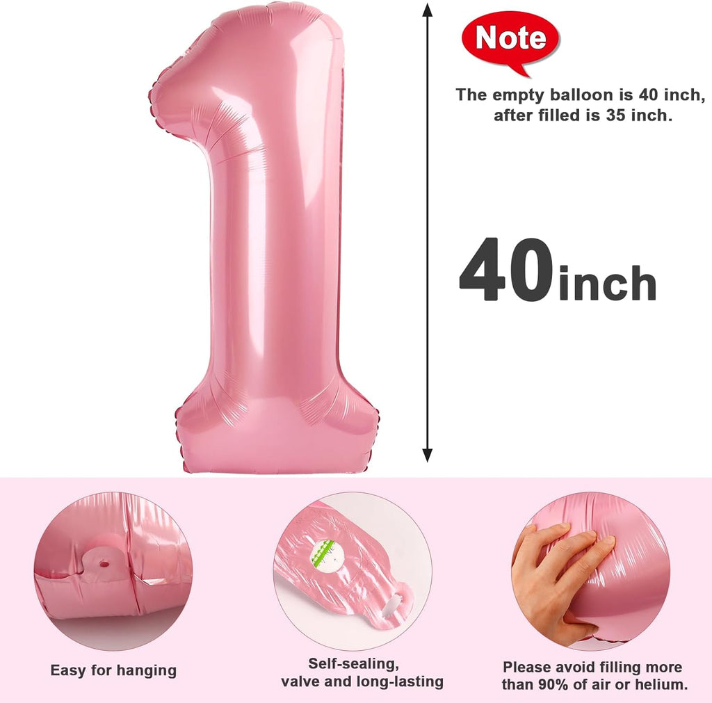 Pastel Pink Foil Number 27 Balloon - Large Happy 27th Birthday Decoration for Men & Women