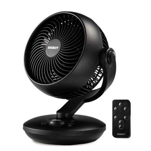 SIGBOT Fan for Bedroom with Remote,Ultra Quiet Desk Fan,with 3 Modes,8 Speeds,9-Hour Timer,10 inch,High-Velocity Air Circulator Fan,Oscillating Table Fan,Touch Control,for Home,Dorm,Clinic & Office