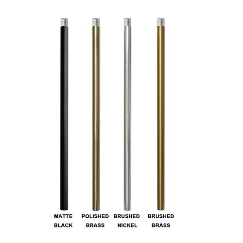 Haligate Brushed Brass M12 Threaded Extension Rod for Pendant Light, Island Lighting, Chandeliers,Lighting Fixture downrods & Stems,12 Inches 13.5mm OD (0.531″) x 300mm L (11.81″)