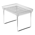 madesmart Stacking Shelf, Small, Clear, Vertical Storage with Airflow Holes, Organizer for Spices, Make-Up, Bottles & Jars, Clear