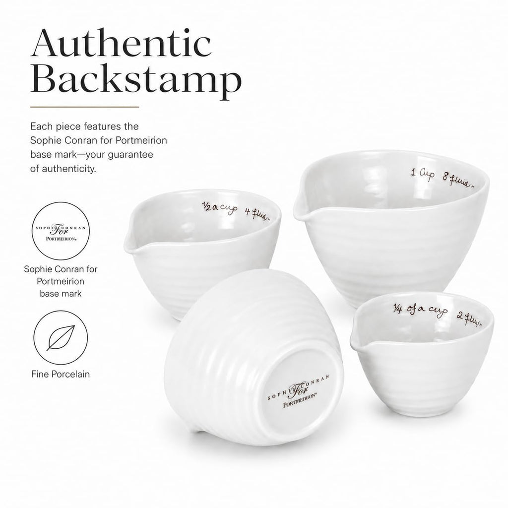 Portmeirion Sophie Conran White Measuring Cups,Set of 4