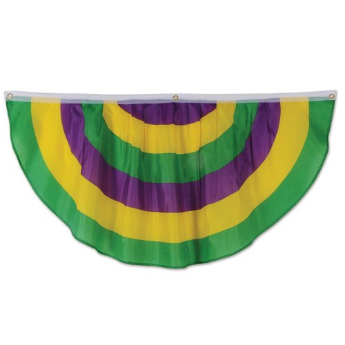 Beistle Mardi Gras Polyester Fabric Bunting Banner