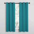 NICETOWN Blackout Curtains - Thermal Insulated Grommet Design for Elegant Bedrooms | 63-Inch Length, Peacock Teal, 2 Panels