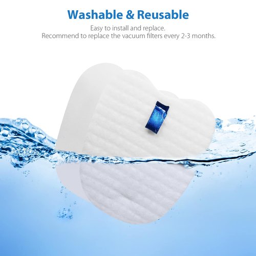 Lemige Vacuum Replacement Filters for Shark Rocket Vacuum HV345 HV343AMZ ZS350 ZS351 ZS352 HV320 HV321 HV322 HV324Q HV345 HV401, 4 Foam&Felt Filters + 4 Post-Filters, Part # XPMFK320&1084FTV320
