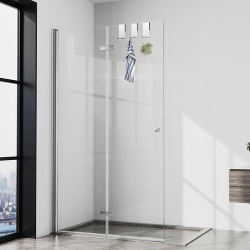 Taozun Shower Door Hooks, 3-Pack Towel Hooks for Bathroom Frameless Glass Door, Shower Squeegee Hook, Silver, Stainless Steel