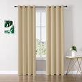 ChrisDowa Blackout Curtains - Thermal Insulated Room Darkening Panels, 102 Inch Long, Biscotti Beige (Set of 2)