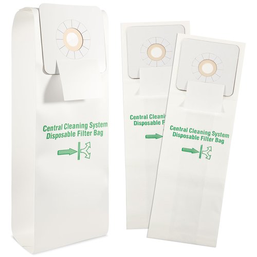 3 Pack 391 Central Vacuum Bags Compatible with Nutone Cental 391, 3918, 44186, CV350, CV351, CV352, CV353, CV400, CV450, CV553, CV653, CV750 Models