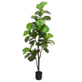 LUWENER 6ft Artificial Fiddle Leaf Fig Tree Plant,Fake Ficus Lyrata in Pot,Ficus Faux Plant Artificial Trees for Office Indoor Outdoor Garden Living Room Home Decor 1PCS-71in