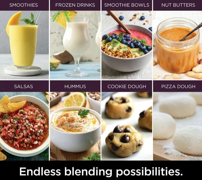 Niin-jaa Detectt 72 Oz Blender - 3 Speeds, BlendSense Technology, 1700W Crushing Blades, Silver