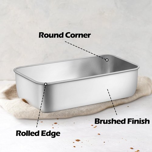 Leonyo 12 Pack Loaf Pans for Baking Bread, 9IN x 5IN Stainless Steel Loaf Bread Pans Set for Homemade Meatloaf, Bananas, Brownies, Lasagnas, Dishwasher Oven Safe