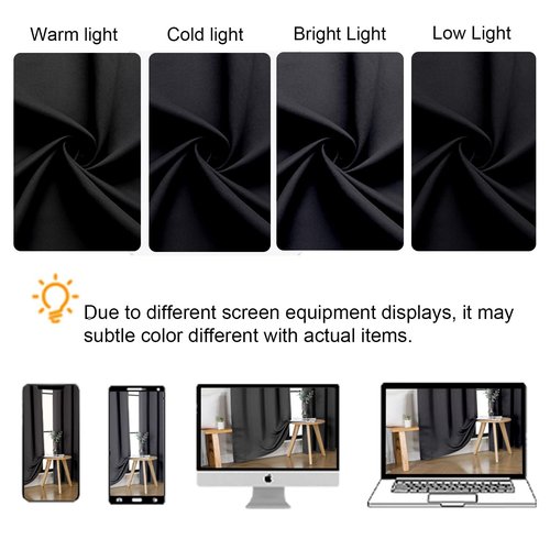 Gwine 24 Inch Long Tier Curtains for Small Window, Short Blackout Kitchen Curtains Over Sink, Half Window Drapes for Bedroom Bathroom Basement, 2 PCS, Each 30" Wx24 L, Black