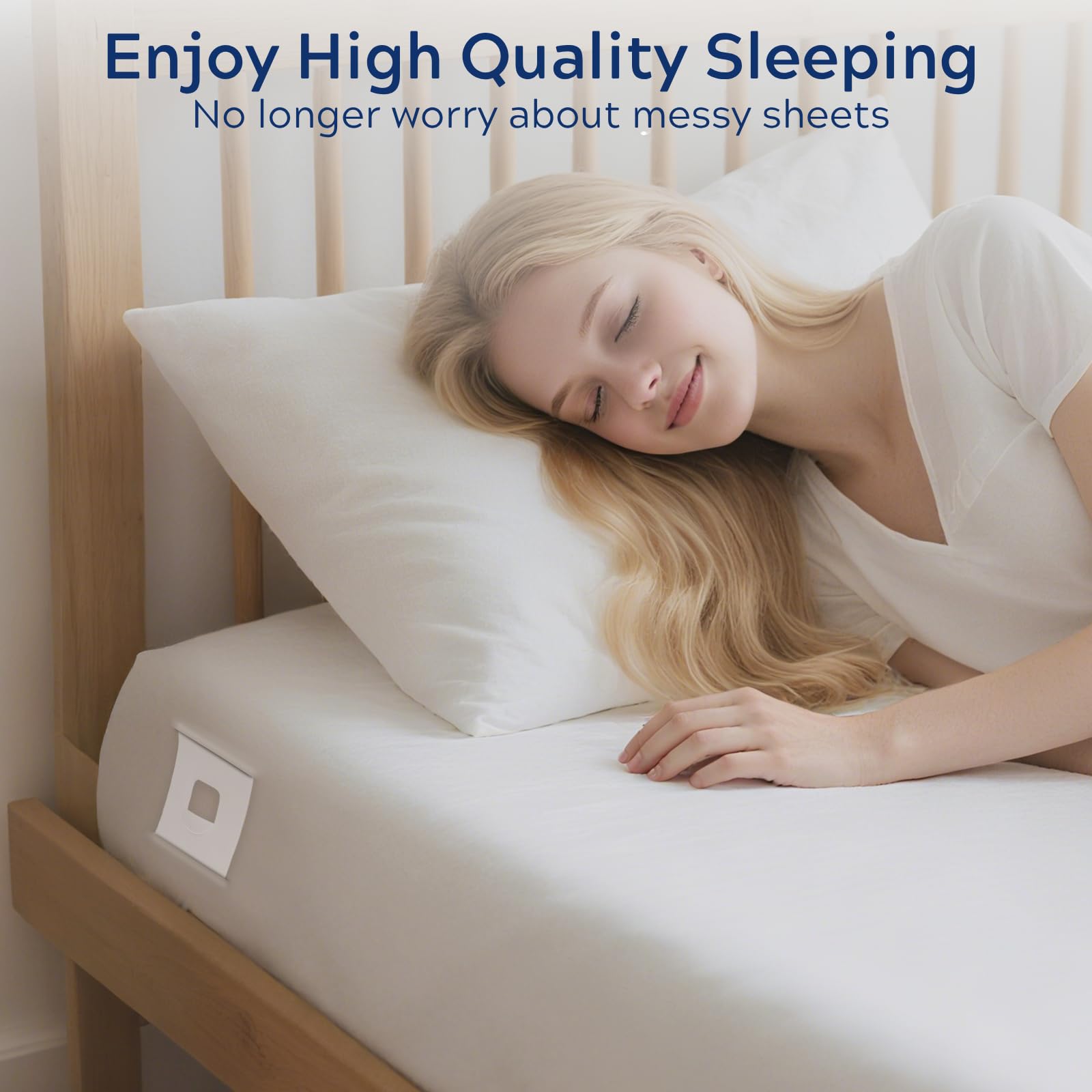 Upgrade Bed Sheet Holders for Corners: 4Pcs Fitted Lock Sheet Holders Keep Sheets Firm & Tight, Heavy Duty Bed Sheet Clips, with Clip Easy to Install for All Mattress Sizes - No More Loose Sheets