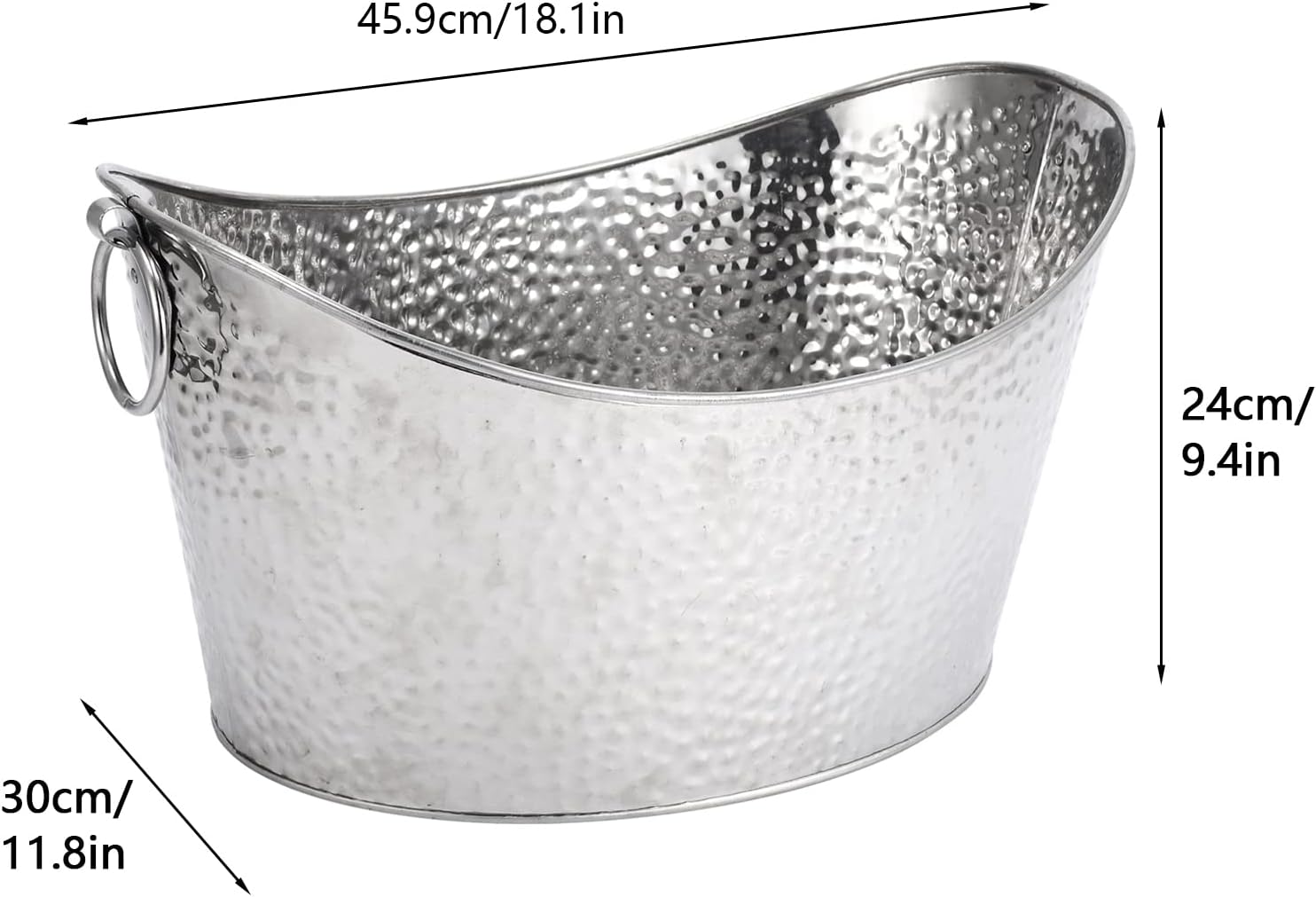 Stainless Steel Beverage Tubs Large Ice Bucket Drink Buckets for Parties Weddings 12L