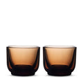 Fellow Pirch Espresso Shot Glass 3.5 oz Set of 2, Amber Artisanal Espresso Cups, Handcrafted Soda Lime Glass – Heat Retaining, Dishwasher & Microwave Safe for Latte Art & Coffee