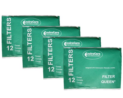 EnviroCare Replacement Vacuum Filter Cones made to fit Filter Queen Vacuums 48 Cones