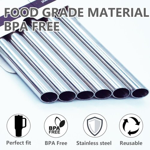 Dreamfocus Metal Straw Replacement Stainless Steel for Stanley Quencher ProTour Flip Straw Tumbler 30 oz
