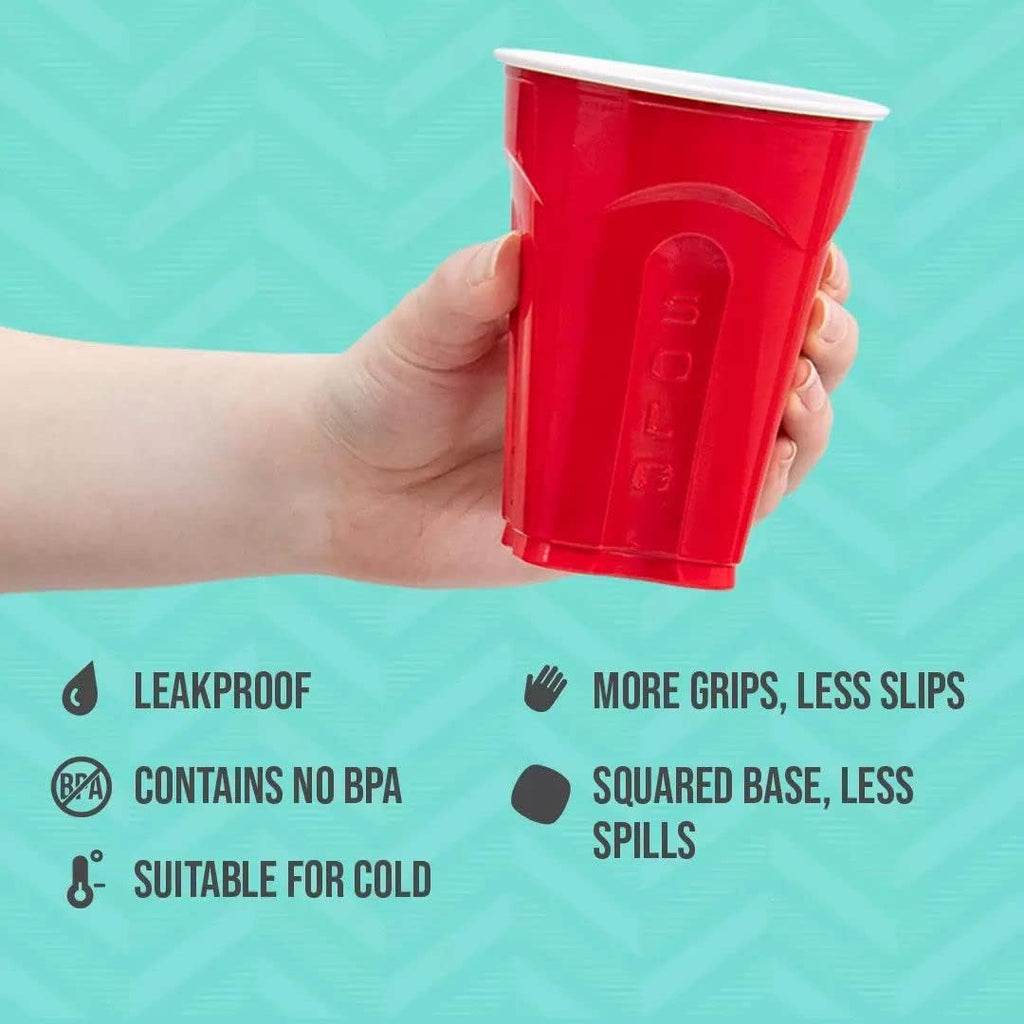 SOLO Original Red Plastic Party Cups - 18oz, 100 Count for Ultimate Celebration Fun