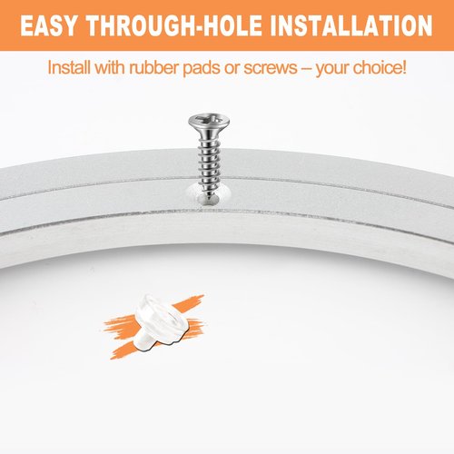 TamBee 18 Inch Lazy Susan Hardware Kit - Heavy Duty Aluminum Turntable Bearing with Metal Rotating Ring Mechanism Lazy Susan Parts for Puzzle Boards, DIY Projects (Base Only)