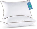 JOLLYVOGUE Queen Size Pillows - Soft Down Alternative Set of 2 for Side & Back Sleepers | Hotel Collection