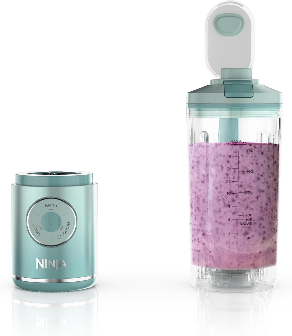 Ninja BC251MT Blast Max Cordless Blender - Smoothies & Ice Crush, 22 oz. Sea Glass | Certified Refurbished