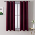 ChrisDowa Blackout Curtains - Thermal Insulated Room Darkening Panels Set (Burgundy Red, 38W x 45L)