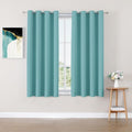 ChrisDowa Blackout Curtains - Thermal Insulated Room Darkening Panels, Aqua, 52 x 63 Inches - 2-Panel Set