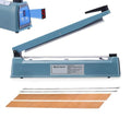 16 inch Manual Impulse Bag Hand Heat Sealer Machine, Bag Sealer Heat Sealing Closer Tool Poly Tubing Plastic Bag, Extra 2 Sheets and 1 Fuse Replacement Kit, Upgraded Digital Display