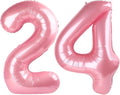 Number Balloons 40 Inch - Pearl Pink 24 Big Balloons for Happy Birthday & Wedding Party Decorations