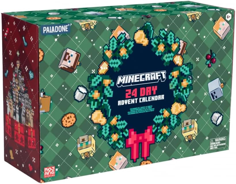 Paladone Minecraft 24-Day Premium Advent Calendar - Officially Licensed Christmas Decor for Boys' Bedrooms