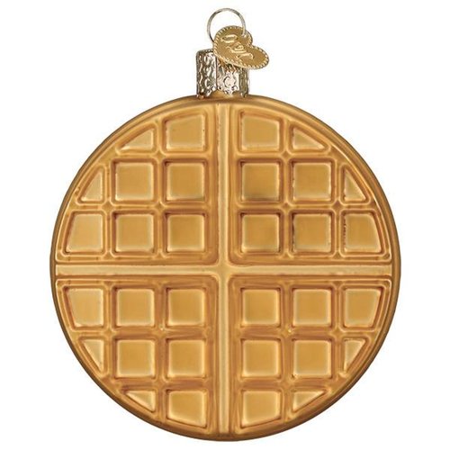Old World Christmas Waffle Blown Glass 2020 Unique Christmas Ornaments for Christmas Tree Decorations