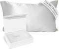 Qure Mulberry Silk Pillowcase - Anti-Acne Cooling Sleep Cover | Real Natural Silk, Standard Size