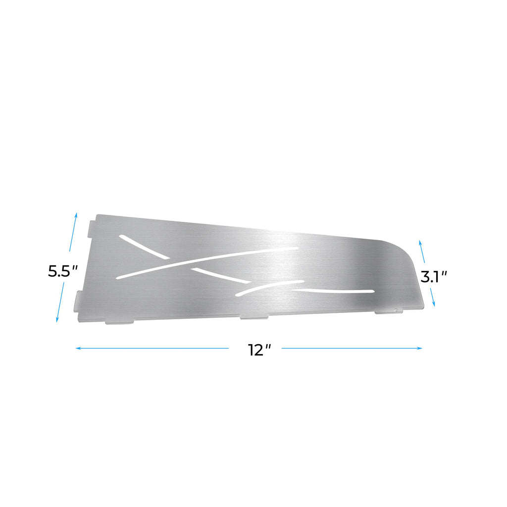 FerdY 2-Pack 12" Brushed Nickel Recessed Corner Shower Shelf, for Tiled Bathroom Walls, 304 Stainless Steel Floating Shower Shelf, Shower Caddy Storage Shelves, No Drilling Required, Trapezoidal