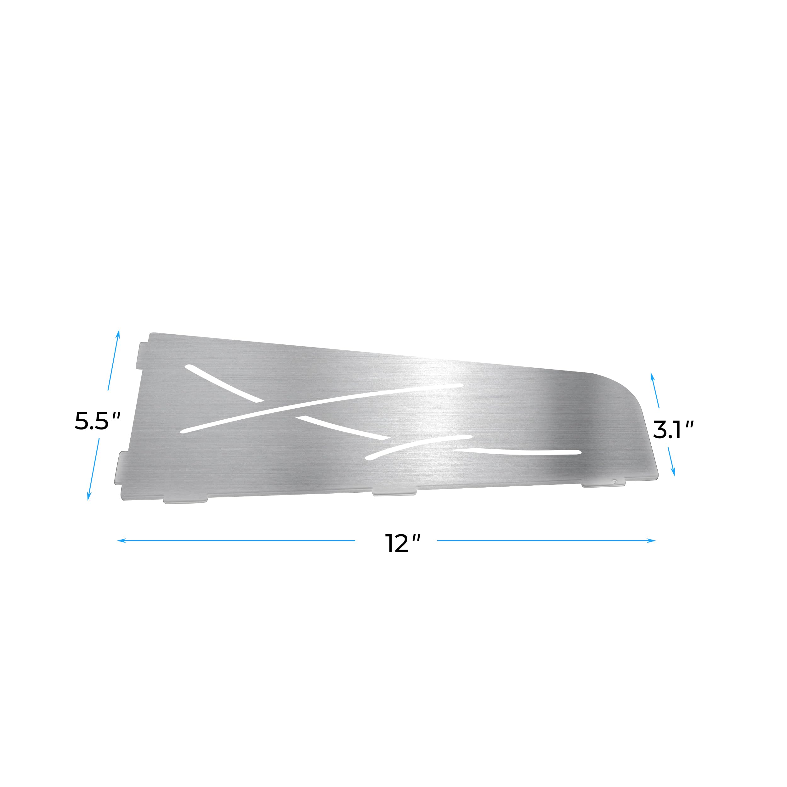 FerdY 2-Pack 12" Brushed Nickel Recessed Corner Shower Shelf, for Tiled Bathroom Walls, 304 Stainless Steel Floating Shower Shelf, Shower Caddy Storage Shelves, No Drilling Required, Trapezoidal